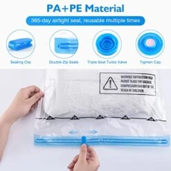 Vacuum Storage Bags With Cordless Powerful Electric Air Pump,15 Pack (3 Jumbo/3 Large/3 Medium/3 Compact/3 Small) Reusable Space Saver Bags,Vacuum Sealer Bags For Travel, Clothes,Luggage,Compression Seal For Comforters,Blankets,Hand Pump Included 7 Vacuum Storage Bags With Cordless Powerful Electric Air Pump,15 Pack (3 Jumbo/3 Large/3 Medium/3 Compact/3 Small) Reusable Space Saver Bags,Vacuum Sealer Bags For Travel, Clothes,Luggage,Compression Seal For Comforters,Blankets,Hand Pump Included -Songmics Furniture Shop 51MVm9y3w2L