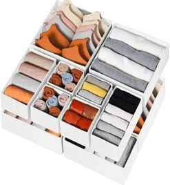 Drawer Organizer For Clothing, 12 Pack Sock Underwear Drawer Organizer Bins, Foldable Fabric Closet Organizers And Storage Dresser Drawer Dividers For Baby Clothes, Bra, Scarves, Belt, Tie (Grey) 8 Drawer Organizer For Clothing, 12 Pack Sock Underwear Drawer Organizer Bins, Foldable Fabric Closet Organizers And Storage Dresser Drawer Dividers For Baby Clothes, Bra, Scarves, Belt, Tie (Grey) -Songmics Furniture Shop 51MbUn4yMuL. AC