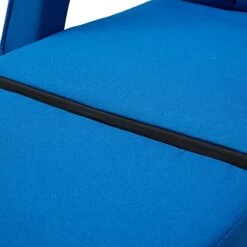 JOMEED Indoor Padded Ultra Soft Fabric Wearproof 6 Position Folding Chaise Lounge Sofa Chair W/Armrests And Detachable Chaise Footrest Pillow, Blue -Songmics Furniture Shop 51Mi7nxUNcL