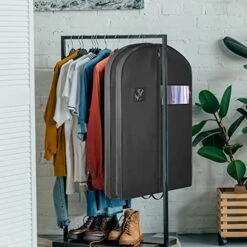 3 PCS 43"Garment Bags For Travel,Heavy Duty Garment Bag For Clothes Closet Storage,Gusseted Suit Bags For Men Travel,Hanging Travel Garment Bags For Clothes,Dress,Coats,Jackets,Shirts.Black Travel Bag -Songmics Furniture Shop 51Mk6mxpdXL