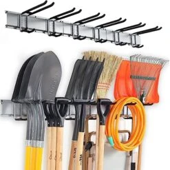 Aking Ace Wall Mount Tool Storage Rack, Heavy Duty Garage Storage Tool Organizer, Garden Tool Wall Hooks And Hangers, Hold Up To 350lbs -Songmics Furniture Shop 51N2HGiDFoL. AC