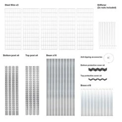 Amazon Basics Heavy Duty Storage Shelving Unit, Double Post, 5 Shelf, High-Grade Aluminum, Silver, 60 X 24 X 78 Inch -Songmics Furniture Shop 51NJMr2hRtL
