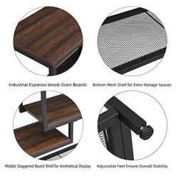 FIVEGIVEN Narrow Console Table For Entryway Hallway Table With Storage Shelves For Living Room Espresso Industrial 8 FIVEGIVEN Narrow Console Table For Entryway Hallway Table With Storage Shelves For Living Room Espresso Industrial -Songmics Furniture Shop 51NQlUW7ttL