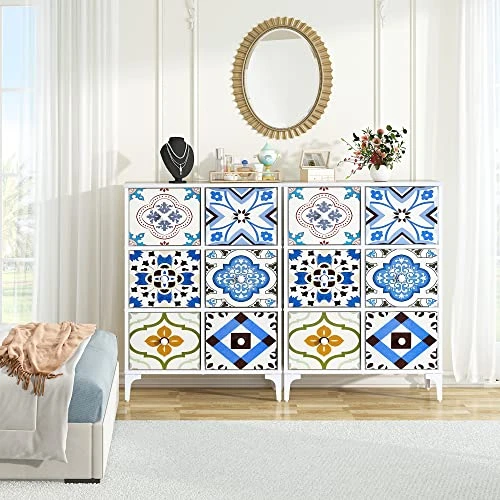 LYNCOHOME 6 Drawers Dresser, Dresser For Bedroom, Closet, Clothes, Storage Tower Organizer, Chest Of Drawers, White Dresser For Bedroom, Fabric Drawers(Sea White) 2 LYNCOHOME 6 Drawers Dresser, Dresser For Bedroom, Closet, Clothes, Storage Tower Organizer, Chest Of Drawers, White Dresser For Bedroom, Fabric Drawers(Sea White) - Image 2