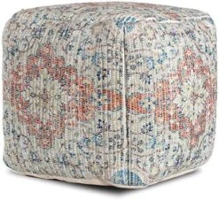 Anji Mountain Square Pouf , 22" X 22" X 17", Gray -Songmics Furniture Shop 51NWqIi1pL. AC