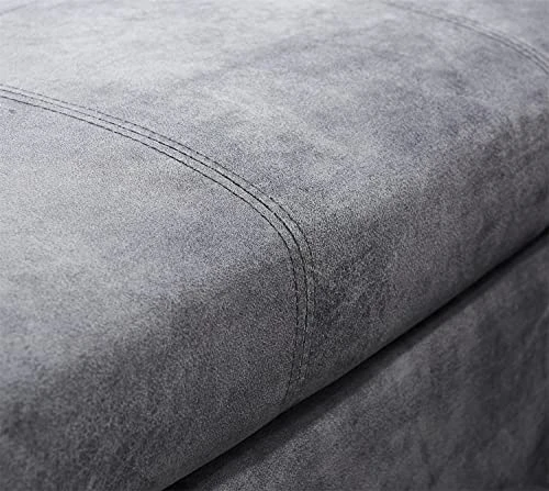 Merax 91'' Reversible Sleeper Sectional Sofa Couch With Pull-Out Sleeper, L-Shape 3-Seater Convertible Corner Couch Sofa Bed With Storage Chaise And Copper Nail For Living Room Furniture Set (Grey) 3 Merax 91'' Reversible Sleeper Sectional Sofa Couch With Pull-Out Sleeper, L-Shape 3-Seater Convertible Corner Couch Sofa Bed With Storage Chaise And Copper Nail For Living Room Furniture Set (Grey) - Image 3