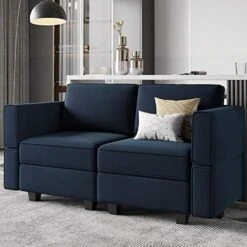 Belffin Modular Loveseat Sofa Couch With Storage Seats Velvet 2 Seater Love Seats For Small Spaces Grey 22 Belffin Modular Loveseat Sofa Couch With Storage Seats Velvet 2 Seater Love Seats For Small Spaces Grey -Songmics Furniture Shop 51NfVRYoNIL. AC
