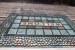 CHICHIC Entrance Door Mat Large 24 X 36 Inch Entry Way Doormat Front Door Rugs Outdoors Heavy Duty Welcome Mat, Non Slip Rubber Back Low Profile For Garage, Patio, High Traffic Area, Rectangle Style A 12 CHICHIC Entrance Door Mat Large 24 X 36 Inch Entry Way Doormat Front Door Rugs Outdoors Heavy Duty Welcome Mat, Non Slip Rubber Back Low Profile For Garage, Patio, High Traffic Area, Rectangle Style A -Songmics Furniture Shop 51NxLcO6zHL