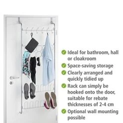 WENKO 4340034100 Door Organizer 23.2 X 59.3 X 7.3 Inch Silver Shiny 1 Pack 9 WENKO 4340034100 Door Organizer 23.2 X 59.3 X 7.3 Inch Silver Shiny 1 Pack -Songmics Furniture Shop 51NxQ0lxxqL