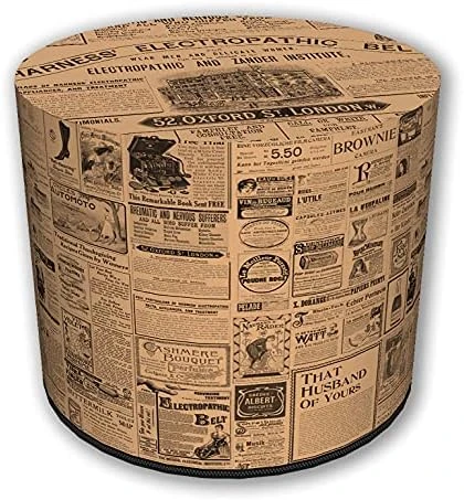 ZTOZZ Round Pouf Indoor - Printed Ottoman Foot Stool For Dining, Living Room Or Bedroom With Removable Cover - Platan Print 11 ZTOZZ Round Pouf Indoor - Printed Ottoman Foot Stool For Dining, Living Room Or Bedroom With Removable Cover - Platan Print - Image 11