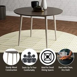 Hillsdale Furniture Hillsdale Mayson 42" Round Dining Table Gray