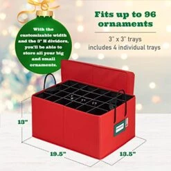 HOLDN’ STORAGE Underbed Christmas Ornament Storage Container Box With Dividers – Convenient Durable 4 Individual Removable Trays Fits Up To 96-3” Ornaments. -Songmics Furniture Shop 51OlQ20uXzL