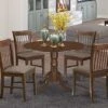 East West Furniture DLNO5-MAH-C Dining Table Set, 5-Piece