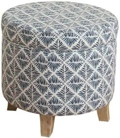 Homepop Home Decor | Upholstered Round Storage Ottoman | Ottoman With Storage For Living Room & Bedroom With Flared Legs, Navy Blue Geometric Pattern 14 Homepop Home Decor | Upholstered Round Storage Ottoman | Ottoman With Storage For Living Room & Bedroom With Flared Legs, Navy Blue Geometric Pattern -Songmics Furniture Shop 51P3XTfphPL. AC