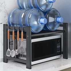 LUCBEI Microwave Oven Rack Kitchen Storage Rack, Microwave Oven, Oven Rack, Storage Rack, Household Double-Layer Tabletop Electric Rice Cooker Storage Rack Kitchen Storage Rack -Songmics Furniture Shop 51P3v9q1Z3L