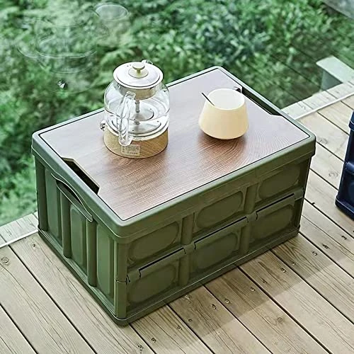 RASHIV Outdoor Folding Box Storage Box Storage Box Outdoor Camping Camping Storage Box Folding Box Finishing Box Home Storage (Green) 3 RASHIV Outdoor Folding Box Storage Box Storage Box Outdoor Camping Camping Storage Box Folding Box Finishing Box Home Storage (Green) - Image 3