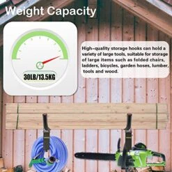 Tahikem 6 Set Garage Hooks Wall Mount, 7 Inch Large Wall Hook, Utility Storage Hook, Extension Cord Hanger, Heavy Duty Garage Hooks, Wall Hooks For Hanging Ladder Mowers Cable Bracket - Black J Hooks 9 Tahikem 6 Set Garage Hooks Wall Mount, 7 Inch Large Wall Hook, Utility Storage Hook, Extension Cord Hanger, Heavy Duty Garage Hooks, Wall Hooks For Hanging Ladder Mowers Cable Bracket - Black J Hooks -Songmics Furniture Shop 51P6Zm5QmBL