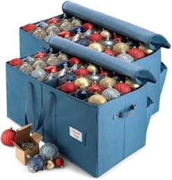 Hearth & Harbor Large Christmas Ornament Storage Box With Adjustable Dividers - Ornament Storage Container For 128 Holiday Ornaments Or Decorations 15 Hearth & Harbor Large Christmas Ornament Storage Box With Adjustable Dividers - Ornament Storage Container For 128 Holiday Ornaments Or Decorations -Songmics Furniture Shop 51PEashopML. AC