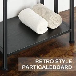 Free Standing Towel Rack, 3 Tier Metal Towel Racks Stand With Modern Black Wooden Storage Shelf, Multipurpose Hand Towel Drying Holder Stand For Bath & Blanket, Washcloths, Tub Or Shower Organizer -Songmics Furniture Shop 51PU5kaap7L