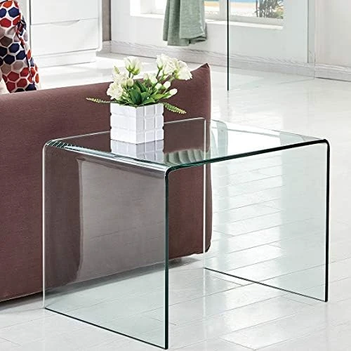 Glass End Side Table For Living Room Nightstand Bedside Table Small Coffee Table(19.7" X15.7x17.7) (20x16x18) 5 Glass End Side Table For Living Room Nightstand Bedside Table Small Coffee Table(19.7" X15.7x17.7) (20x16x18) - Image 5