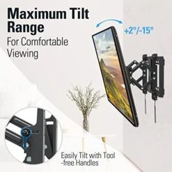 Mounting Dream UL Listed Advanced Tilt TV Wall Mount For Most 42-90” TVs, Premium Wall Mount TV Bracket With Full Tilt Extension Up To 7”, Fits 16", 18", 24" Stud, Max VESA 600x400mm And 120LBS MD2104 -Songmics Furniture Shop 51PuSGswcFL