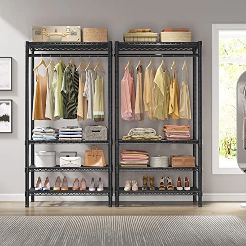 VIPEK V1S Wire Garment Rack 4 Tiers Heavy Duty Clothes Rack For Hanging Clothes Large Clothing Rack Freestanding Closet With Hanging Rod, 35.4'' L X 15.7'' W X 70.9'' H, Max Load 500LBS, Black 4 VIPEK V1S Wire Garment Rack 4 Tiers Heavy Duty Clothes Rack For Hanging Clothes Large Clothing Rack Freestanding Closet With Hanging Rod, 35.4'' L X 15.7'' W X 70.9'' H, Max Load 500LBS, Black - Image 4