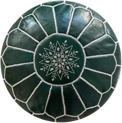 Premium Moroccan Leather Pouf - Handmade - Delivered Stuffed - Ottoman, Footstool, Floor Cushion (Cognac Brown) -Songmics Furniture Shop 51QHz7GLLL. AC