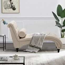 ALISH Chaise Lounge Indoor Upholstered Chaise Lounge Chair Modern Recliner Sofa Sleeper Sofa For Living Room, Bedroom Gray 13 ALISH Chaise Lounge Indoor Upholstered Chaise Lounge Chair Modern Recliner Sofa Sleeper Sofa For Living Room, Bedroom Gray -Songmics Furniture Shop 51QKmal7TL. AC