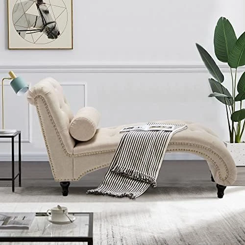 ALISH Chaise Lounge Indoor Upholstered Chaise Lounge Chair Modern Recliner Sofa Sleeper Sofa For Living Room, Bedroom Gray 7 ALISH Chaise Lounge Indoor Upholstered Chaise Lounge Chair Modern Recliner Sofa Sleeper Sofa For Living Room, Bedroom Gray - Image 7