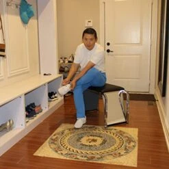 FixtureDisplays® Padded Shoe Fitting Bench With Mirror 15589