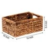 CENBOSS Woven Storage Baskets (Brown Wash, Large, 1PC)