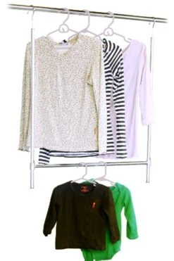 DecoBros Adjustable Hanging Closet Rod, Chrome