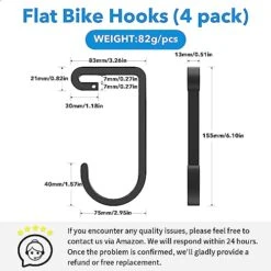 Thickened Hooks For Overhead Storage Racks,Garage Hooks For Ceiling,Add-On Storage Hook For Garage Ceiling Rack And Wall Shelving,Heavy Duty Hanging Bike Flat Hooks, Bike Hangers Bicycle Hooks 4 Pack -Songmics Furniture Shop 51QmF3OBzHL