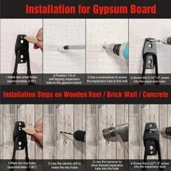 WORKPRO 12-Piece Garage Hook Set, Heavy Duty Steel Garage Hangers, Utility Wall Mount Hooks, Tool Hangers For Bikes, Garden Tools, Ladders And Bulky Items -Songmics Furniture Shop 51QouBUkFCL