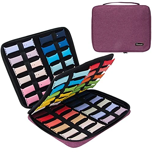 PACMAXI 48 Watch Bands Storage Bag, Watch Band Carrying Case Fits For The Most Sizes Of Watch Bands, Organizer For Watch Bands Holds 48 Pieces, Bag Only (Purple) 1 PACMAXI 48 Watch Bands Storage Bag, Watch Band Carrying Case Fits For The Most Sizes Of Watch Bands, Organizer For Watch Bands Holds 48 Pieces, Bag Only (Purple)