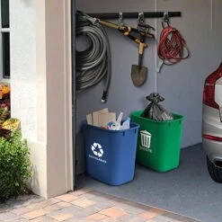 Acrimet Wastebasket Bin For Recycling And Waste 27QT (Plastic) (Green And Blue) (Set Of 2) -Songmics Furniture Shop 51Qse7ixs9L