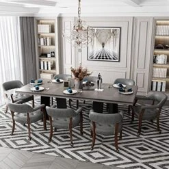 Set Of 4 Dining Chair With Casters, Leather Chair With Caster & Nailhead Trime Dining Chairs With Rollers Curving Backrest Chairs With Wheels Kitchen Table Rolling Chair,Espresso&Beige 1910BG -Songmics Furniture Shop 51R5F6uuz8L. AC