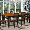 EAST WEST FURNITURE 9 PC Dining Room Set-Dining Table With 8 Wooden Dining Chairs