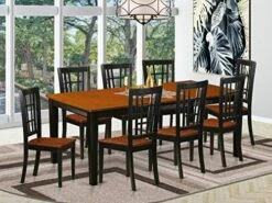 EAST WEST FURNITURE 9 PC Dining Room Set-Dining Table With 8 Wooden Dining Chairs -Songmics Furniture Shop 51RCVQCZGNL. AC