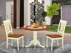 East West Furniture DLPL3-SBR-W Dining Table Set -Songmics Furniture Shop 51RHCj9pzAL. AC
