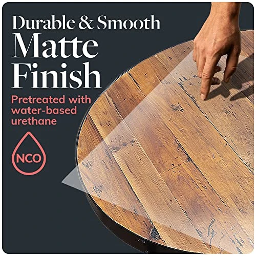 HEIRLOUM Reclaimed Wood Table Top - Rustic Recycled Solid Wooden Piece Perfect For Signs, Kitchens, Dining And Coffee Table Tops (Reclaimed Wood Table Top With Metal Edge, 36" X 36") 4 HEIRLOUM Reclaimed Wood Table Top - Rustic Recycled Solid Wooden Piece Perfect For Signs, Kitchens, Dining And Coffee Table Tops (Reclaimed Wood Table Top With Metal Edge, 36" X 36") - Image 4