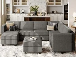 Belffin Large Modular Sectional Sofa U Shaped Couch Set With Storage Convertible Large Couch U Shape Set Reversible Chaise Dark Grey 29 Belffin Large Modular Sectional Sofa U Shaped Couch Set With Storage Convertible Large Couch U Shape Set Reversible Chaise Dark Grey -Songmics Furniture Shop 51Rkl0CyvOL. AC