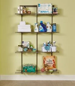 ClosetMaid 52845 ShelfTrack Adjustable Utility Organizer Kit, 4' X 12", Nickel -Songmics Furniture Shop 51Rrpx7VUnL