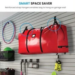 Heavy Duty Rolling Christmas Tree Storage Bag- Fits Up To 7.5 Ft. Artificial Christmas Tree, Space Saver Hanging Tree Bag Storage, Made Of Ultra Strong PVC Coated Polyester Material, 5yr Warranty