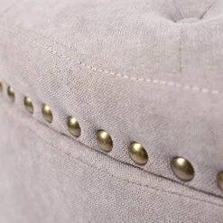 NOBPEINT Half Moon Modern Storage Ottoman Bench, Upholstered Bed End Bench Storage Chest, Gray -Songmics Furniture Shop 51RwoqimR7L