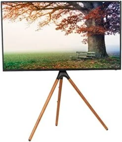 VIVO Artistic Easel 45 To 65 Inch LED LCD Screen, Studio TV Display Stand, Adjustable TV Mount With Swivel And Tripod Base, Black Bracket, Dark Walnut Legs, STAND-TV65A -Songmics Furniture Shop 51Ry5LusmGL. AC