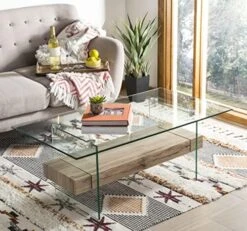 Safavieh Home Kayley Natural And Glass Coffee Table -Songmics Furniture Shop 51Ry8eYjfNL. AC