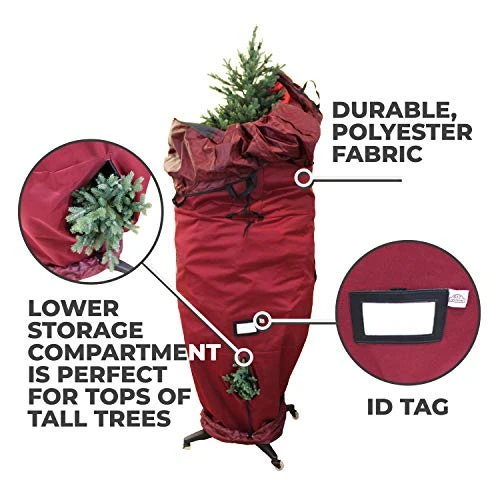 612 Vermont Heavy-Duty Upright Christmas Tree Storage Bag For Artificial Trees Up To 9 Foot Tall, Durable Woven Polyester Fabric, Stand Not Included 2 612 Vermont Heavy-Duty Upright Christmas Tree Storage Bag For Artificial Trees Up To 9 Foot Tall, Durable Woven Polyester Fabric, Stand Not Included - Image 2