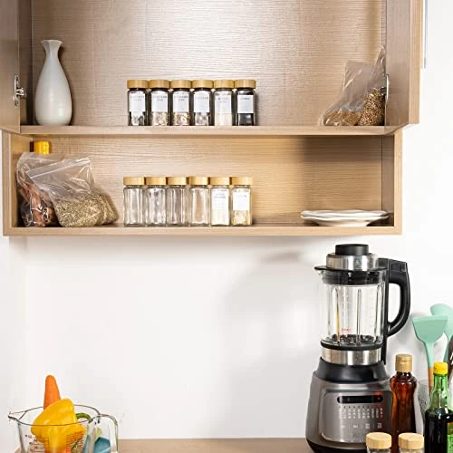 FavorFlavor 12 Pcs Spice Jars With Label, Thickened Glass Seasoning Jars With Bamboo Lids, Airtight Sealing Seasoning Bottles With Silicone Funnel For Easy Refilling, Spice Jars With Shaker Lids 2 FavorFlavor 12 Pcs Spice Jars With Label, Thickened Glass Seasoning Jars With Bamboo Lids, Airtight Sealing Seasoning Bottles With Silicone Funnel For Easy Refilling, Spice Jars With Shaker Lids - Image 2