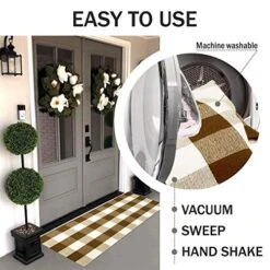 Ubdyo - Buffalo Plaid - Buffalo Plaid - 23x36 - Buffalo Plaid - Buffalo Plaid - Layered Door Mat - Buffalo Check - Buffalo Plaid Runner -Songmics Furniture Shop 51S56LwoaLL